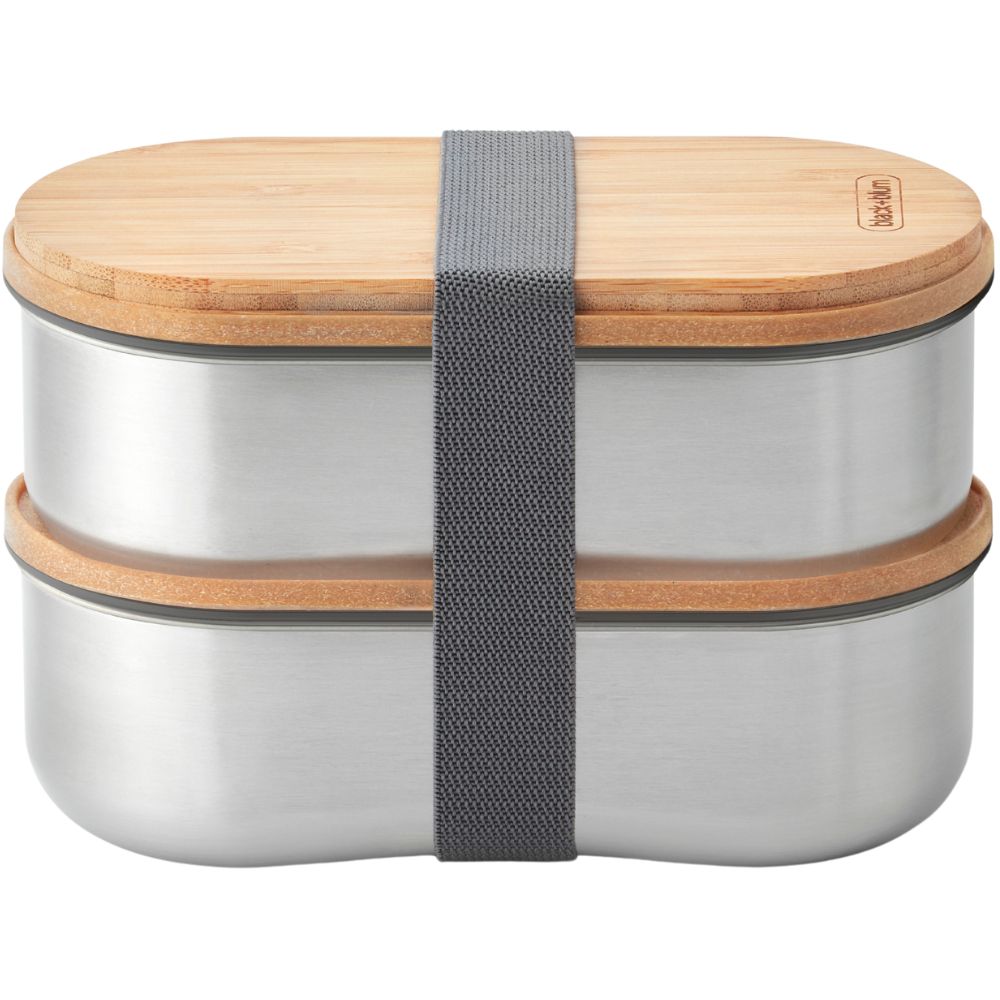 Lunchbox 1 l, grau, Edelstahl, Black+Blum