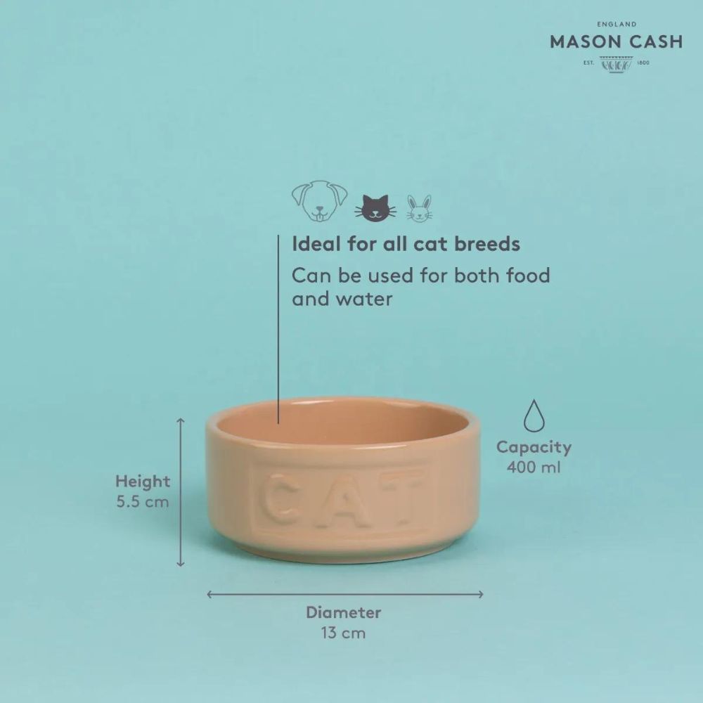 Katzennapf PETWARE CANE 13 cm, Zimt, Steingut, Mason Cash