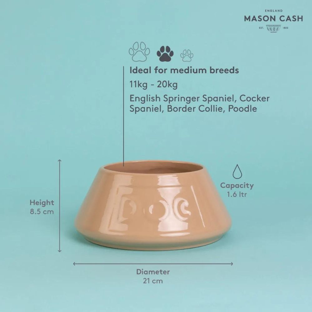 Hundenapf NON TIP 21 cm, Zimt, Steingut, Mason Cash