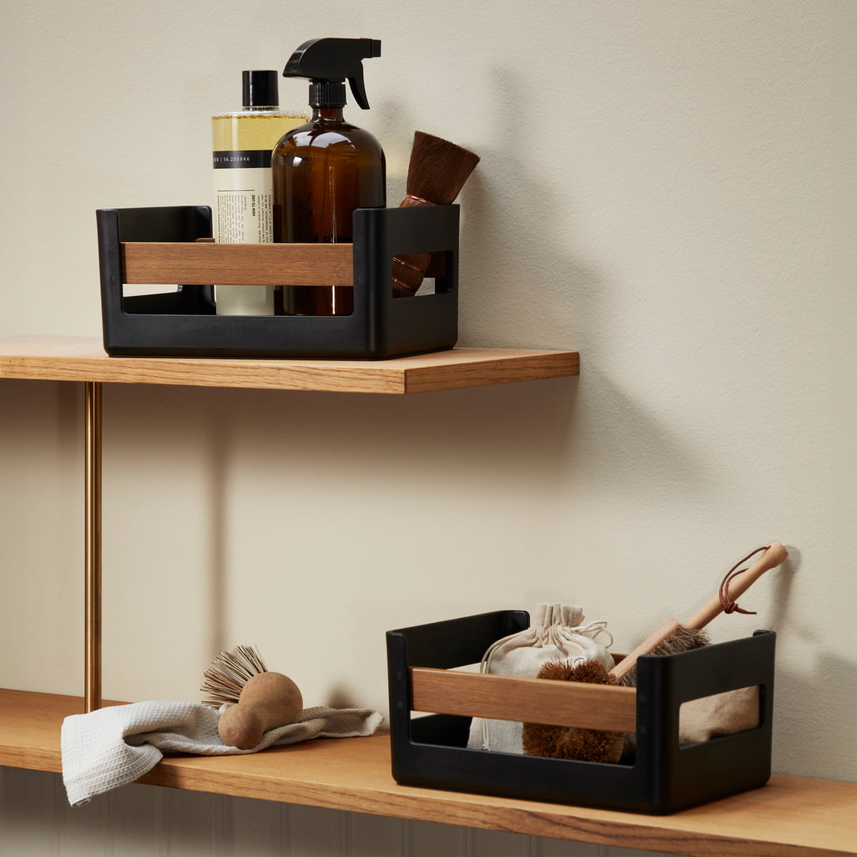 Küchenorganizer NORDIC KITCHEN 27 x 19 cm, schwarz, Kunststoff/Bambus, Eva Solo