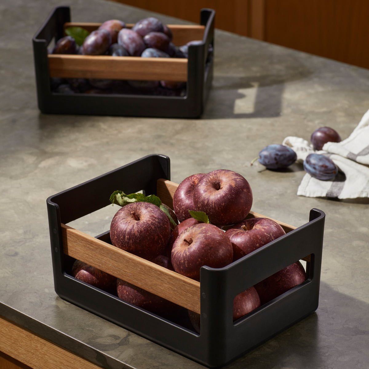 Küchenorganizer NORDIC KITCHEN 27 x 19 cm, schwarz, Kunststoff/Bambus, Eva Solo