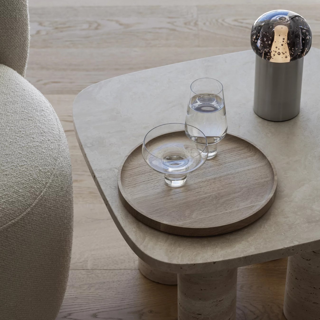 Serviertablett OKU 27,5 cm, braun, Holz, Blomus