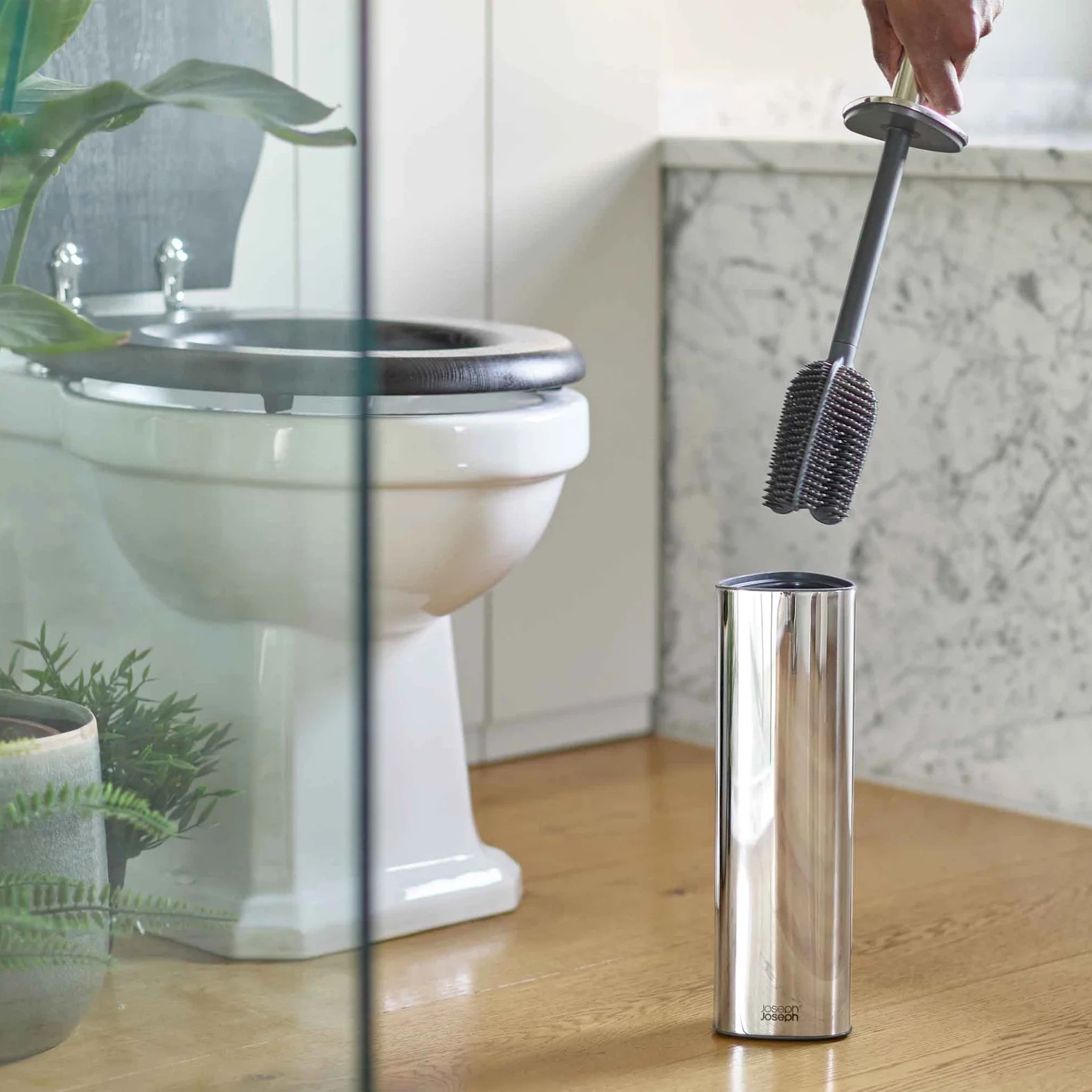 Toilettenbürste FLEX 360 LUXE 70583 44 cm, silber, Edelstahl, Joseph Joseph