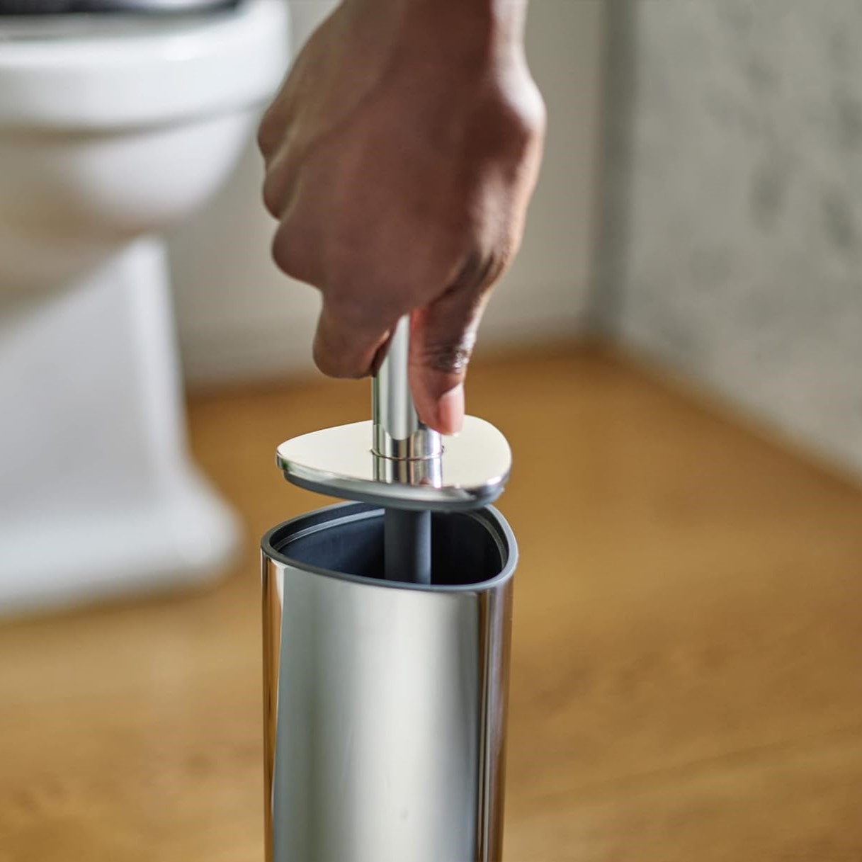 Toilettenbürste FLEX 360 LUXE 70583 44 cm, silber, Edelstahl, Joseph Joseph