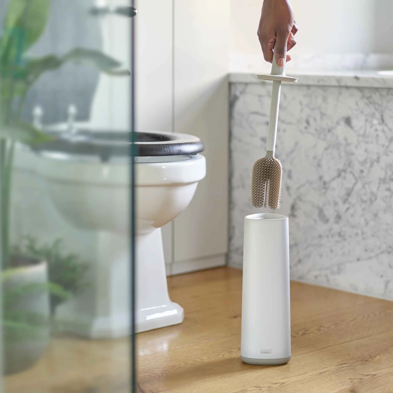 Toilettenbürste FLEX 360 70573 43 cm, Ecru, Kunststoff, Joseph Joseph