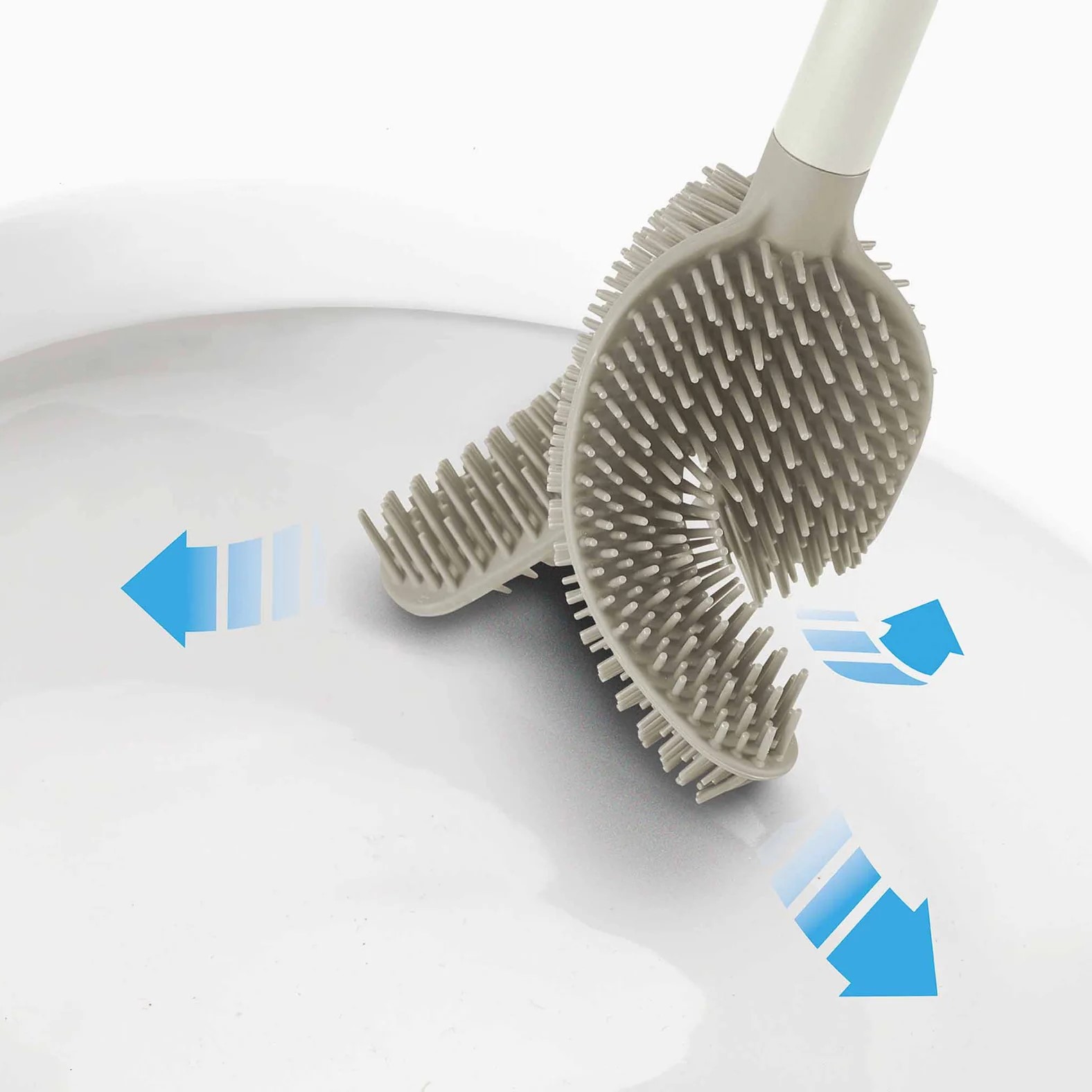Toilettenbürste FLEX 360 70573 43 cm, Ecru, Kunststoff, Joseph Joseph