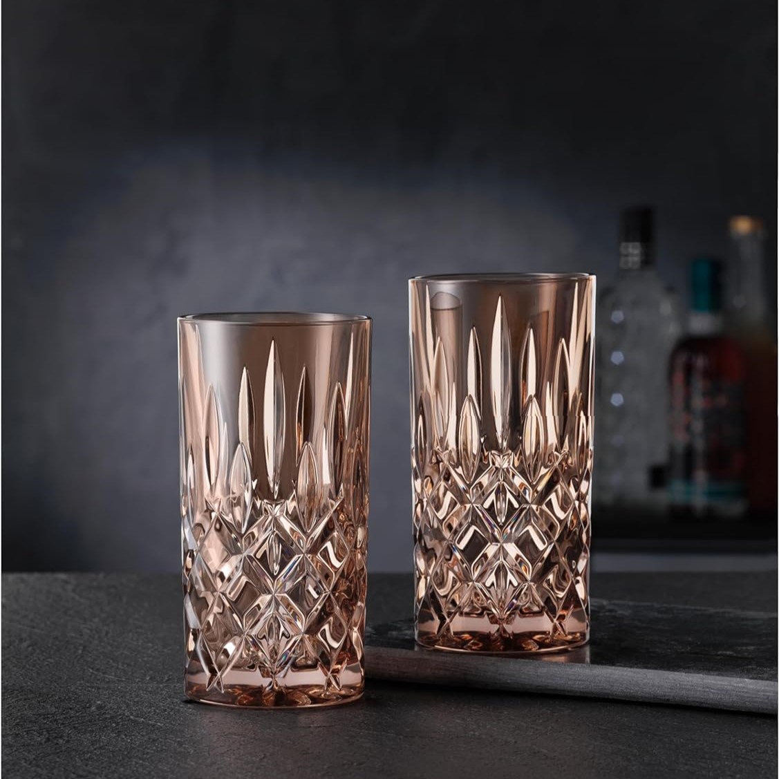 Longdrinkglas NOBLESSE COLORS 395 ml, 2er-Set, Tabak, Nachtmann