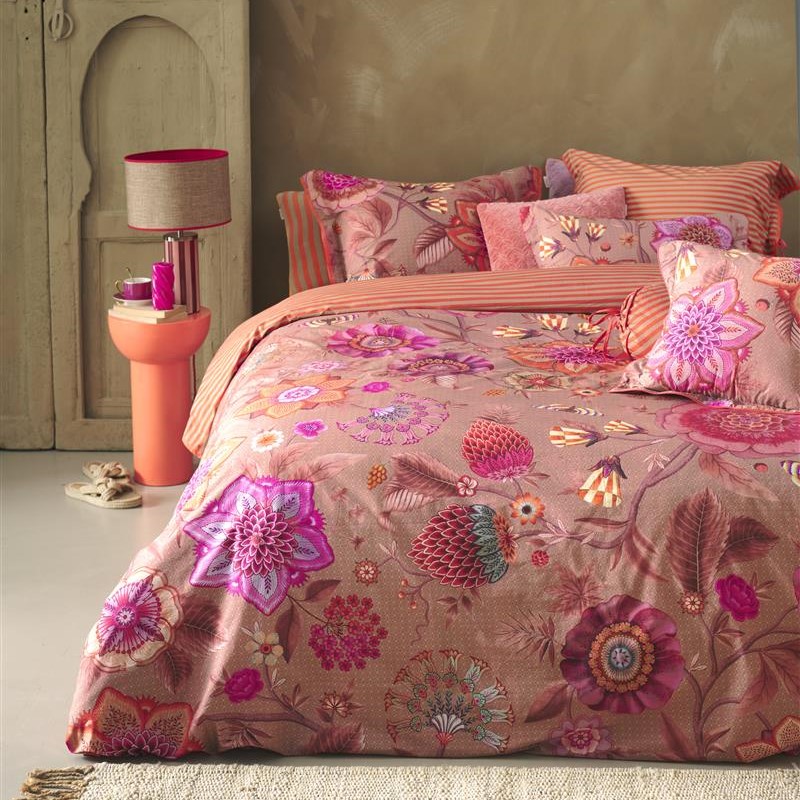 Bettwäsche Einzelbett VIVA LA VIDA 140 x 200 cm, rosa, Baumwoll Perkal, Pip Studio