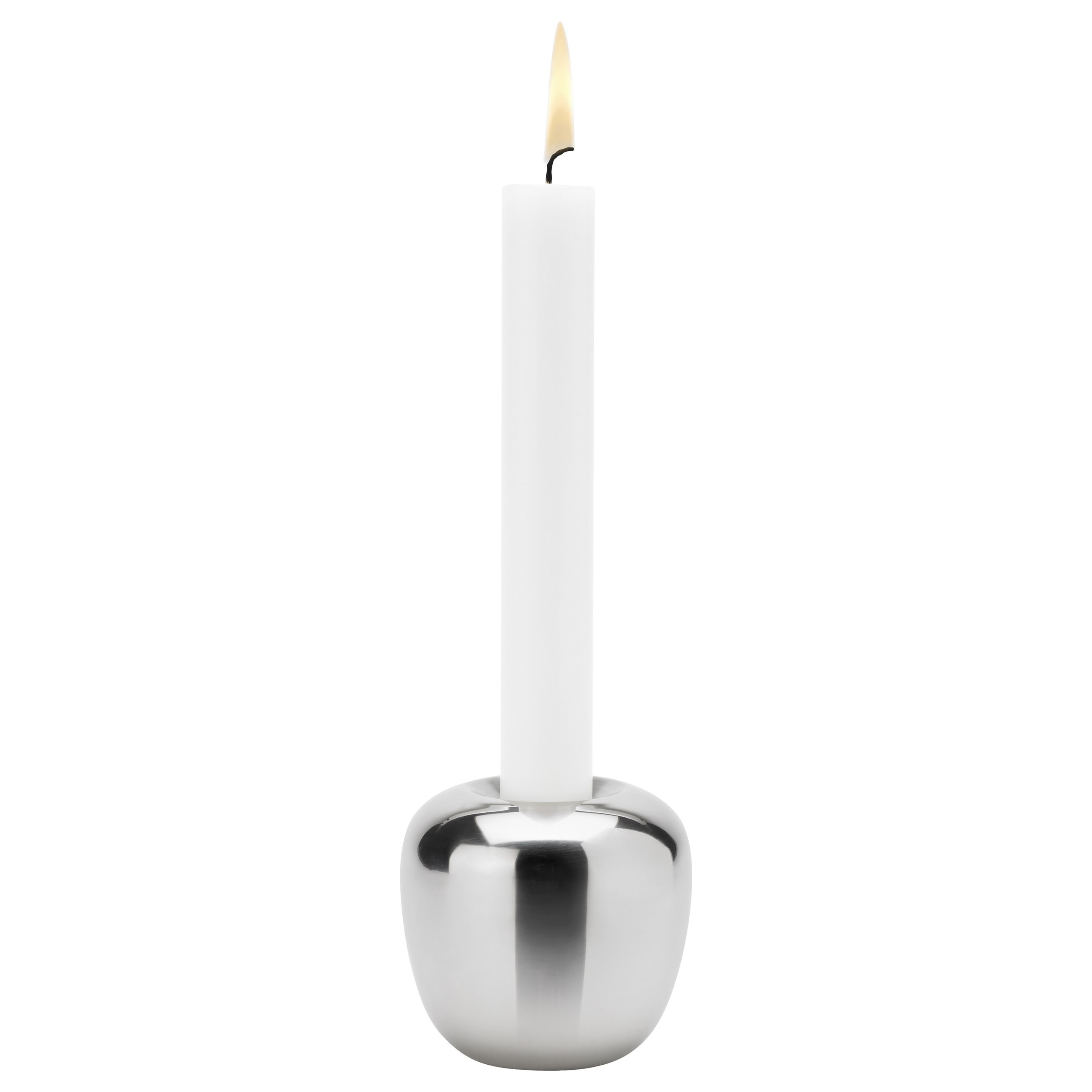 Kerzenständer ORA 8 cm, silber, Edelstahl, Stelton