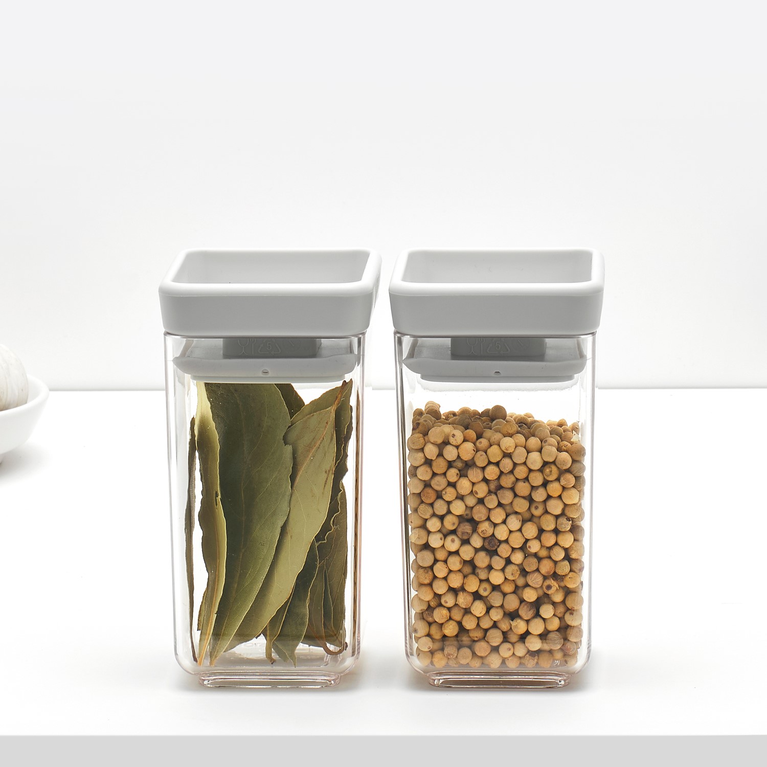 Vorratsdose TASTY PLUS 150 ml, 2er-Set, hellgrau, Brabantia