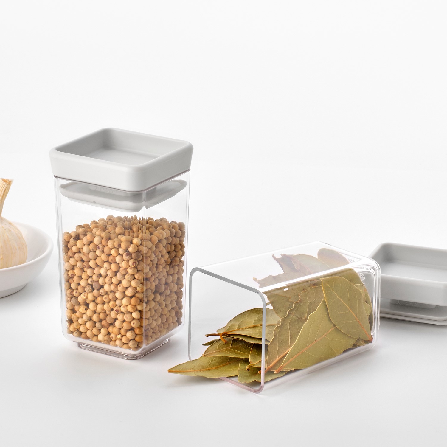 Vorratsdose TASTY PLUS 150 ml, 2er-Set, hellgrau, Brabantia