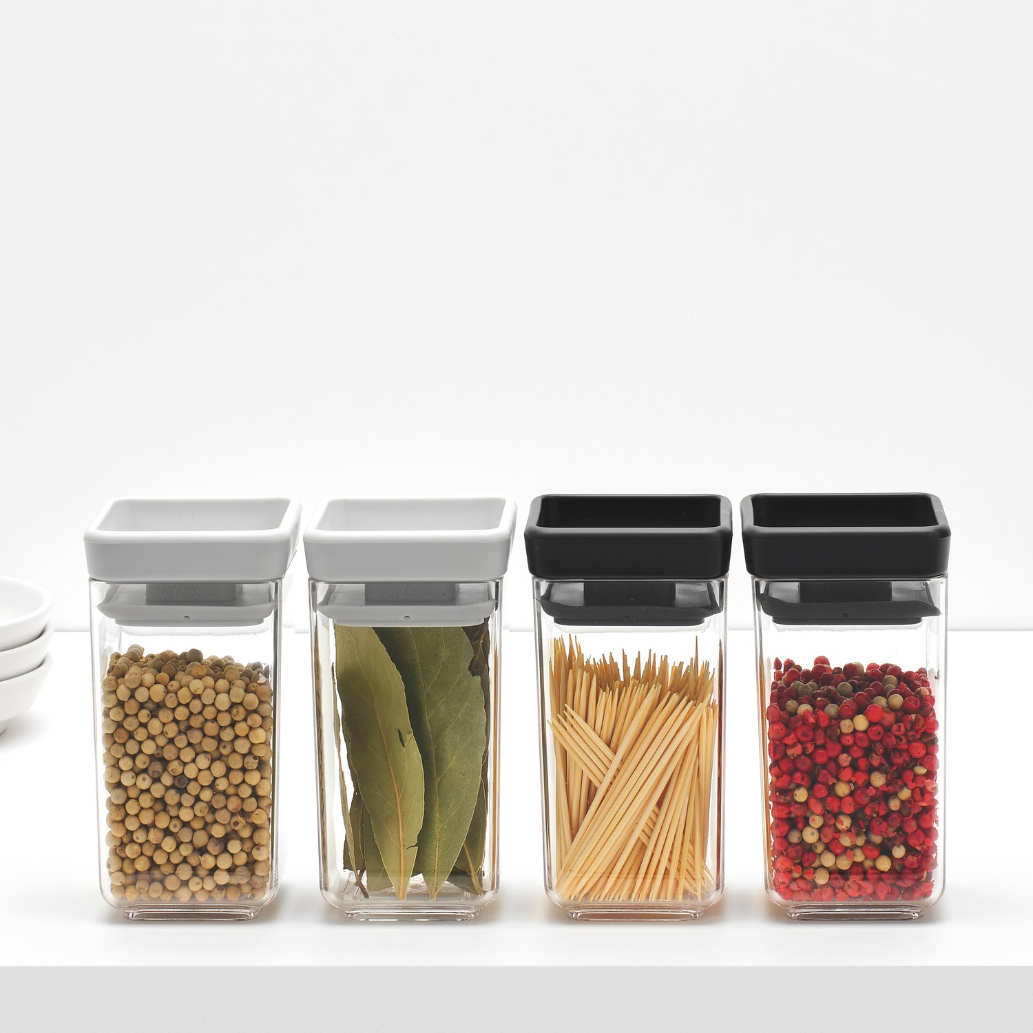Vorratsdose TASTY PLUS 150 ml, 2er-Set, hellgrau, Brabantia