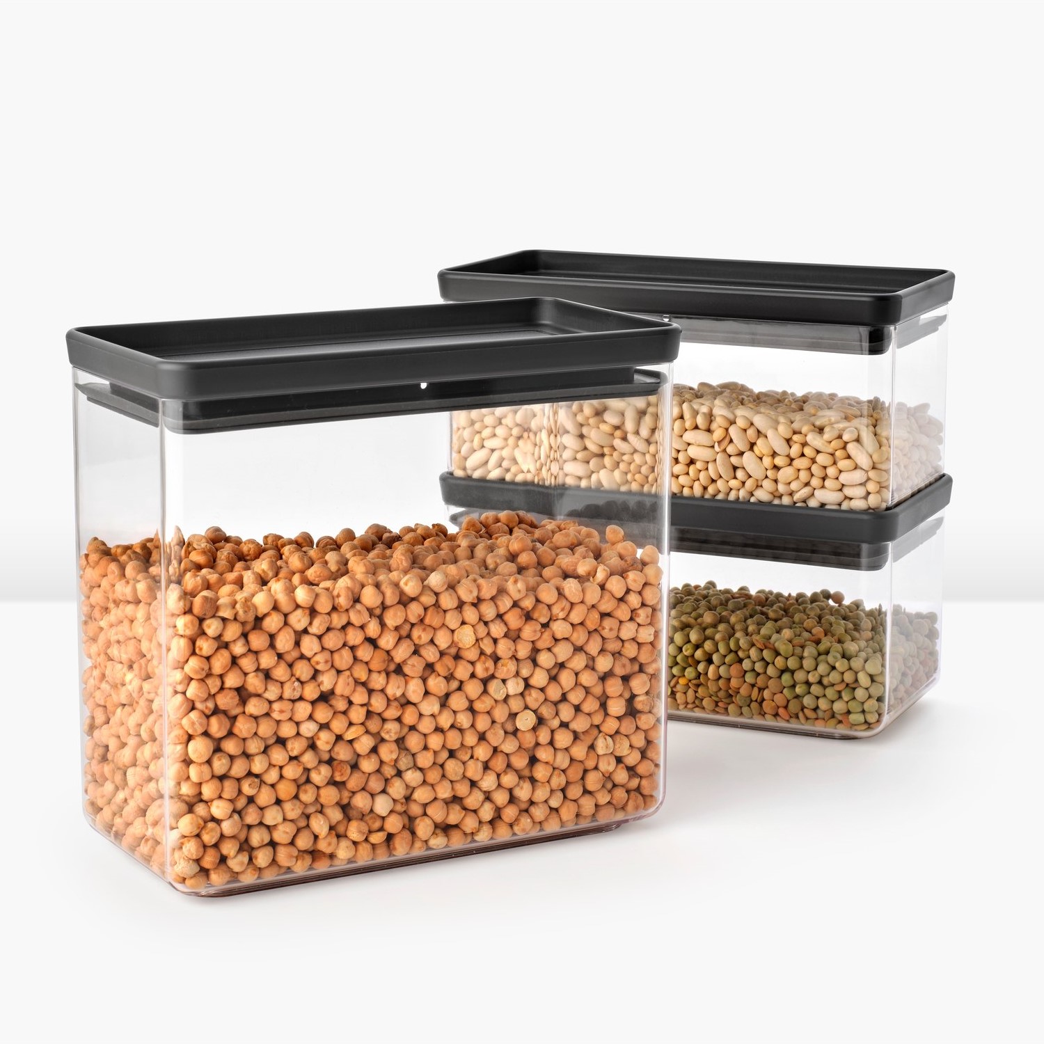 Vorratsdose TASTY PLUS, 3et-Set, dunkelgrau, Brabantia
