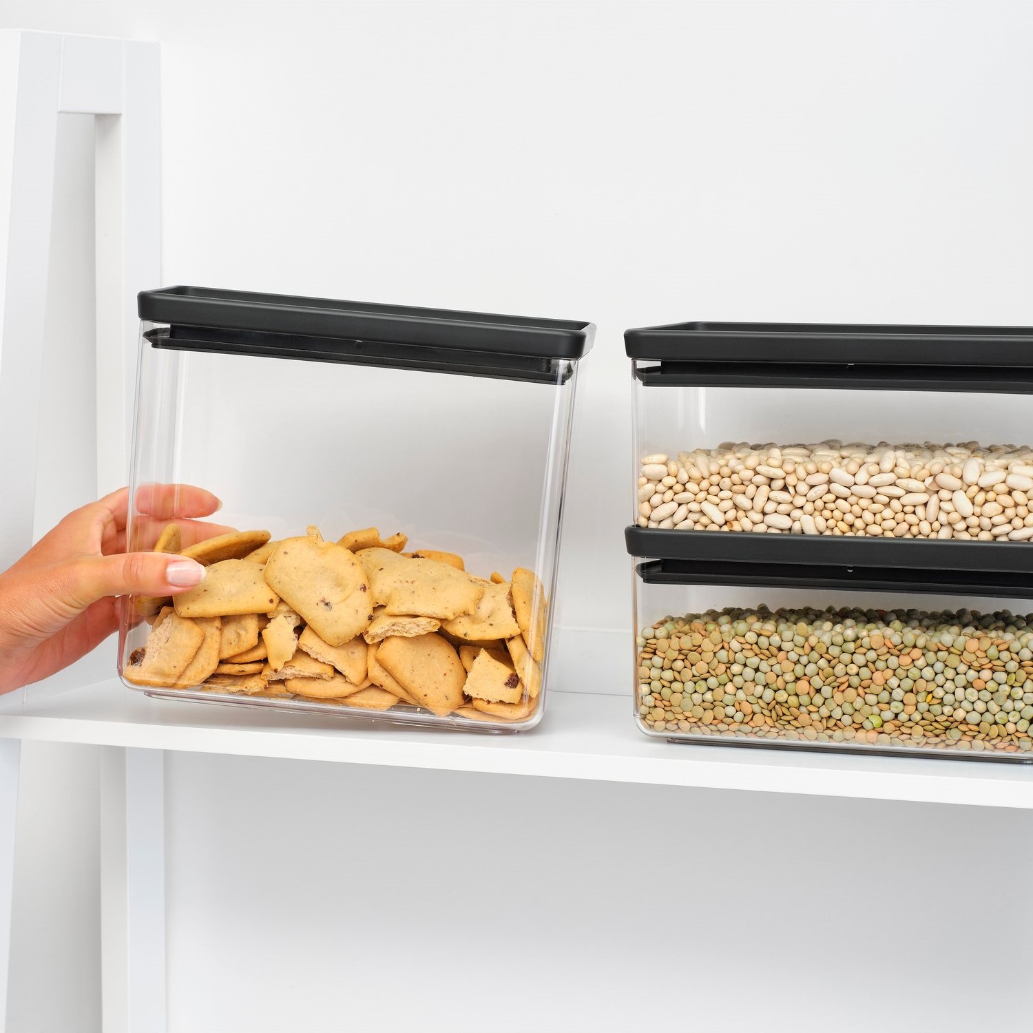 Vorratsdose TASTY PLUS, 3et-Set, dunkelgrau, Brabantia