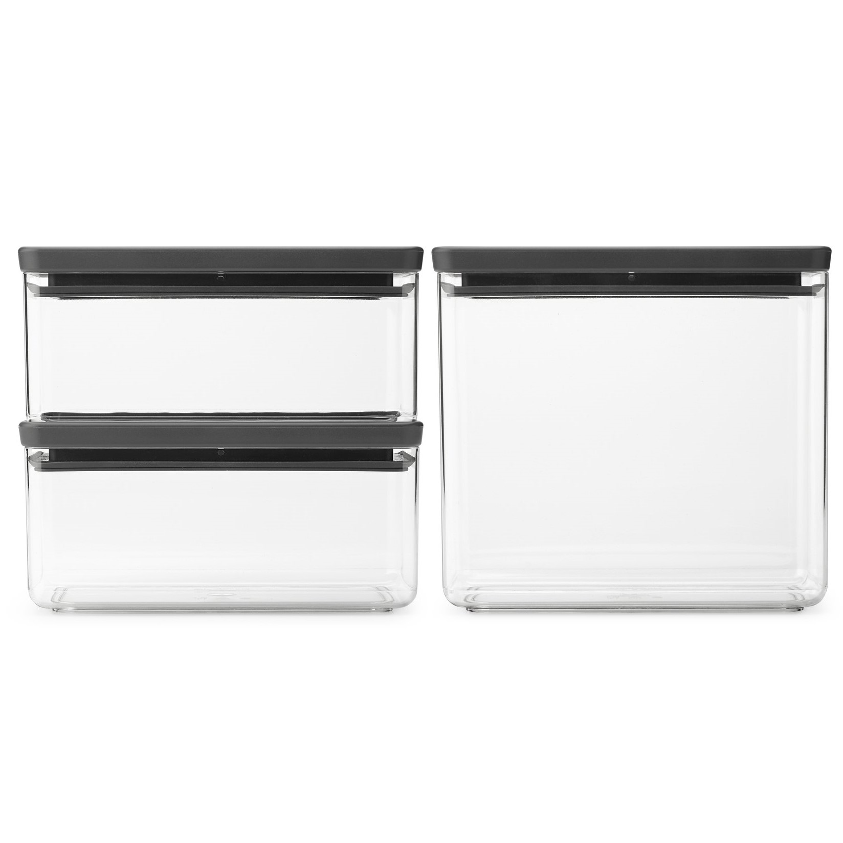 Vorratsdose TASTY PLUS, 3et-Set, dunkelgrau, Brabantia