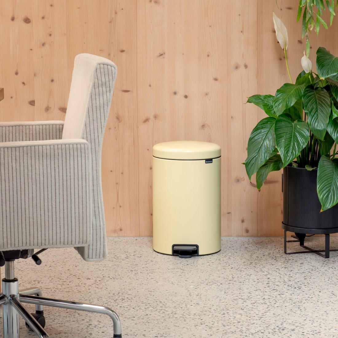 Treteimer NEWICON 12 l, gelb, Stahl, Brabantia