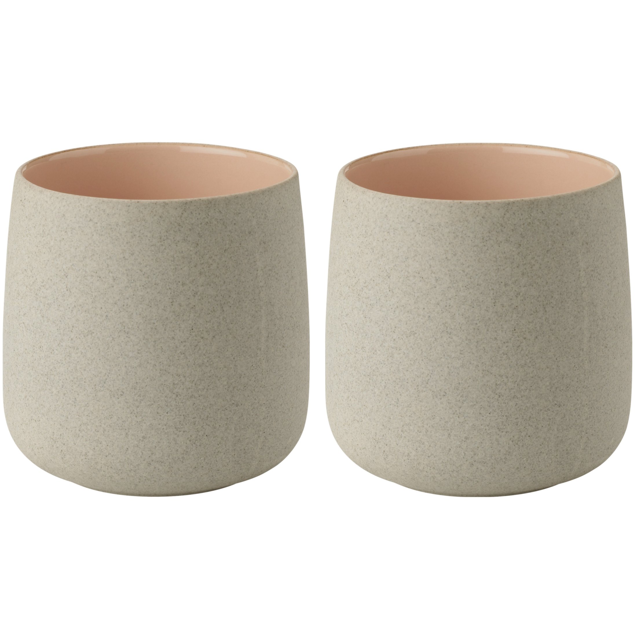 Becher EMMA 220 ml, 2er-Set, rosa, Steingut, Stelton