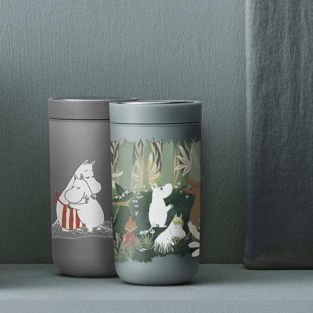 Reisebecher To Go Becher TO GO CLICK MOOMIN 200 ml, Soft Sky, Stelton