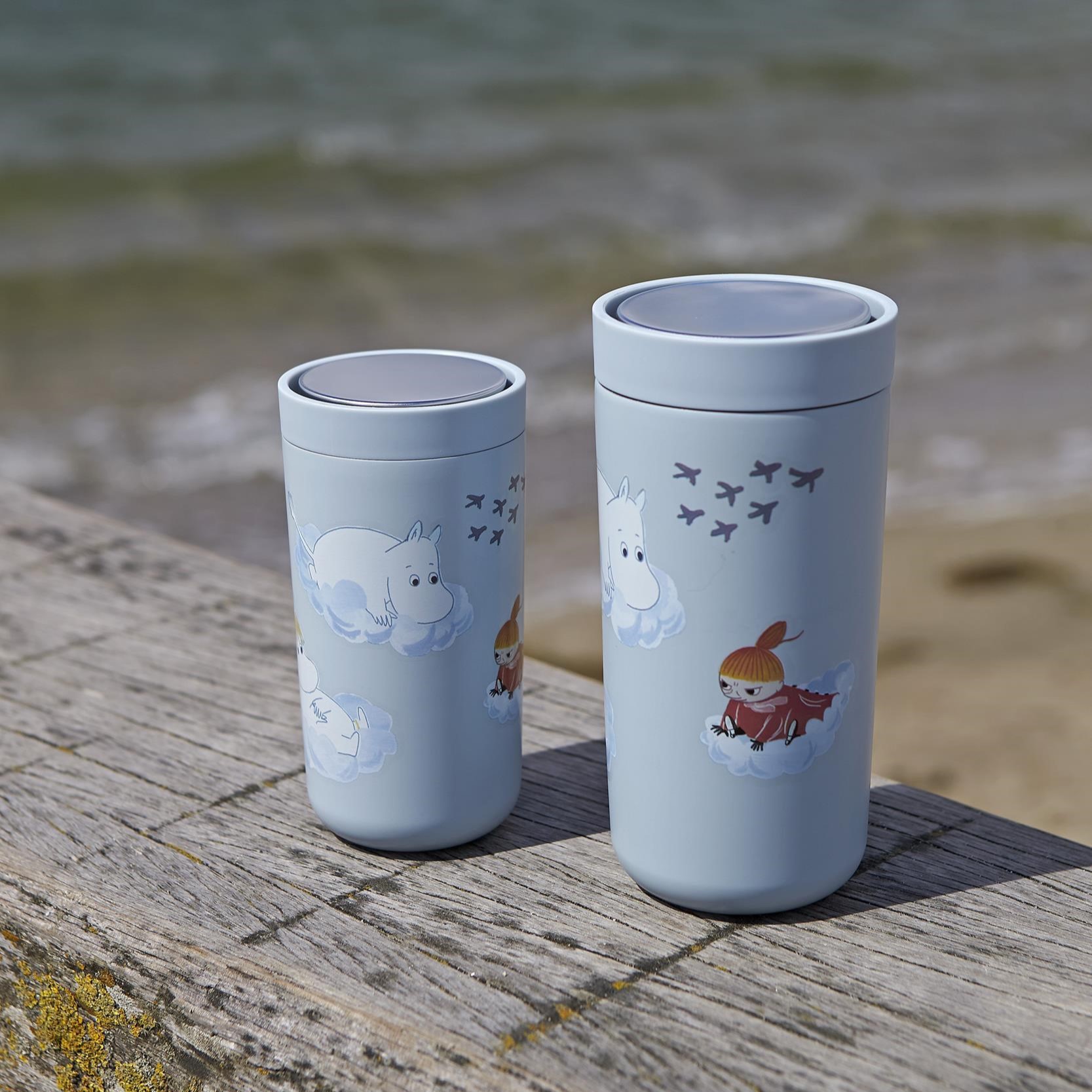 Reisebecher To Go Becher TO GO CLICK MOOMIN 200 ml, Soft Sky, Stelton