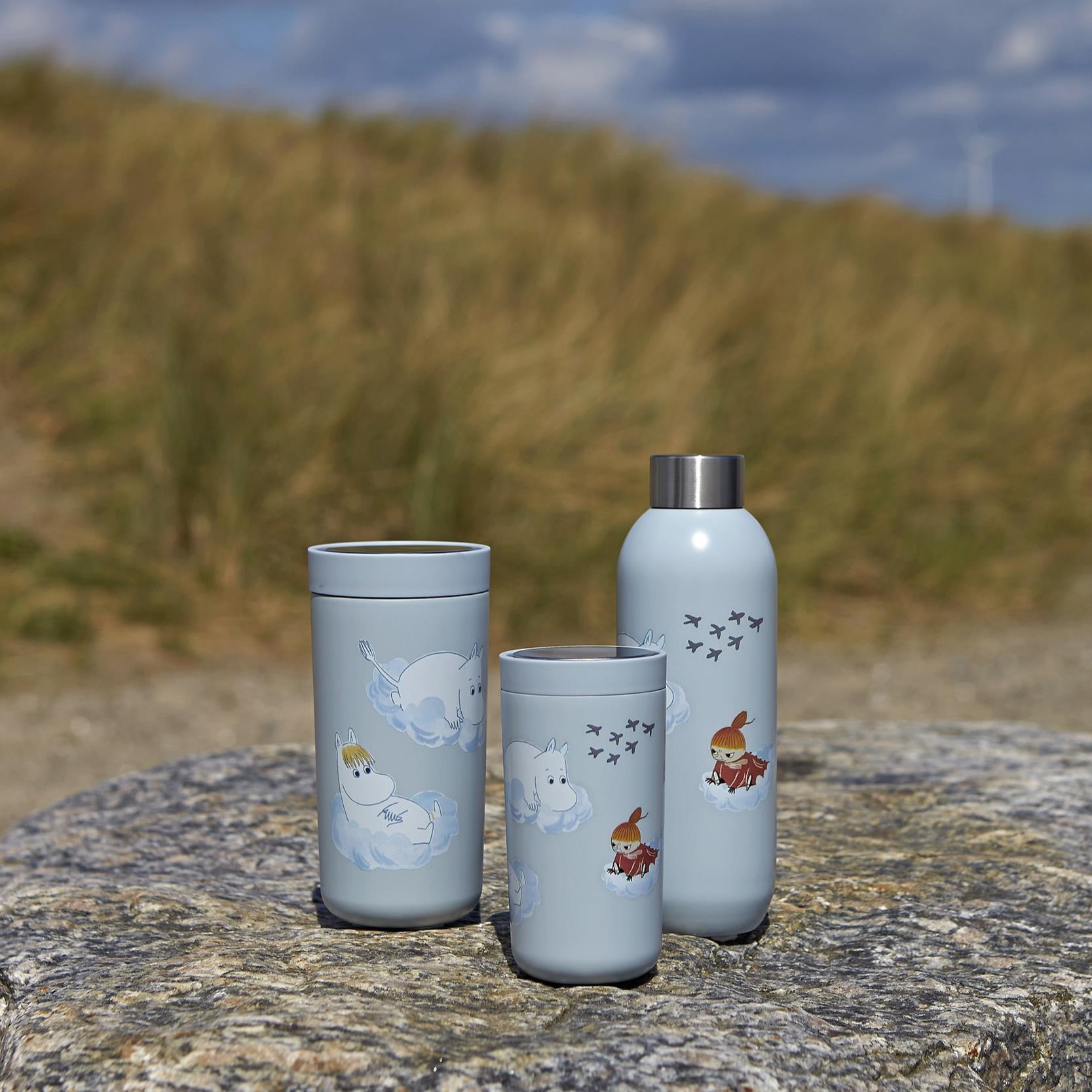Reisebecher To Go Becher TO GO CLICK MOOMIN 200 ml, Soft Sky, Stelton