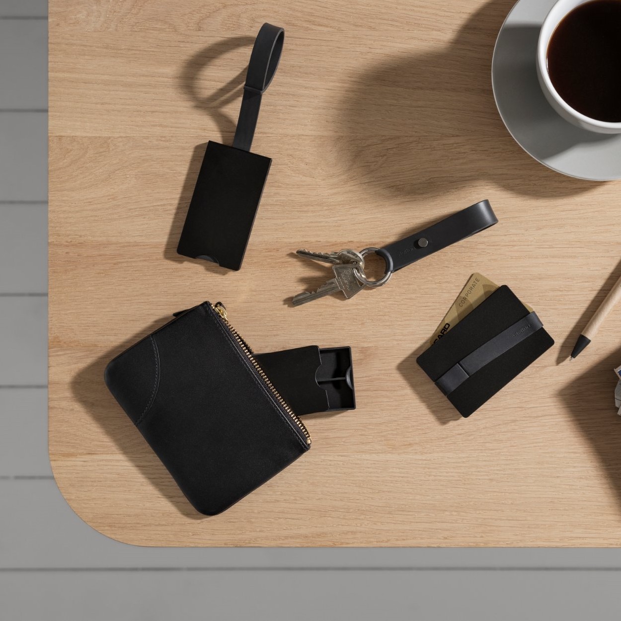 Kartenhalter COMPANION 9 cm, schwarz, Aluminium, Stelton