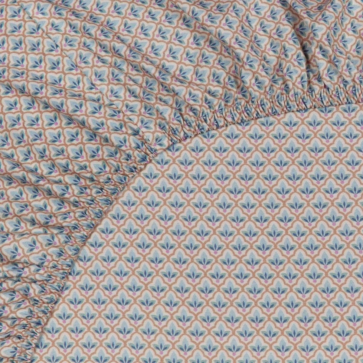 Spannbettlaken Doppelbett MI VIDA 180 x 200 cm, blau, Baumwollperkal, Pip Studio