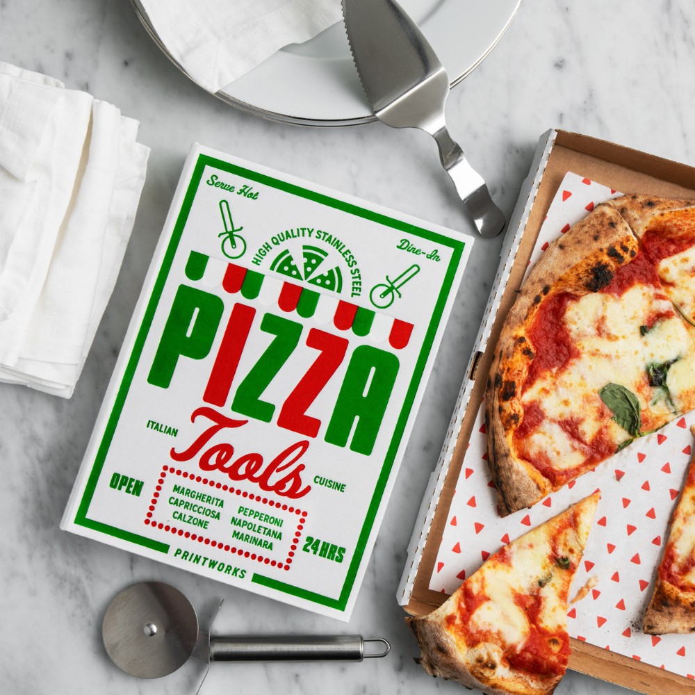 Pizzaschneider THE ESSENTIALS, mit Pizzaheber, Printworks