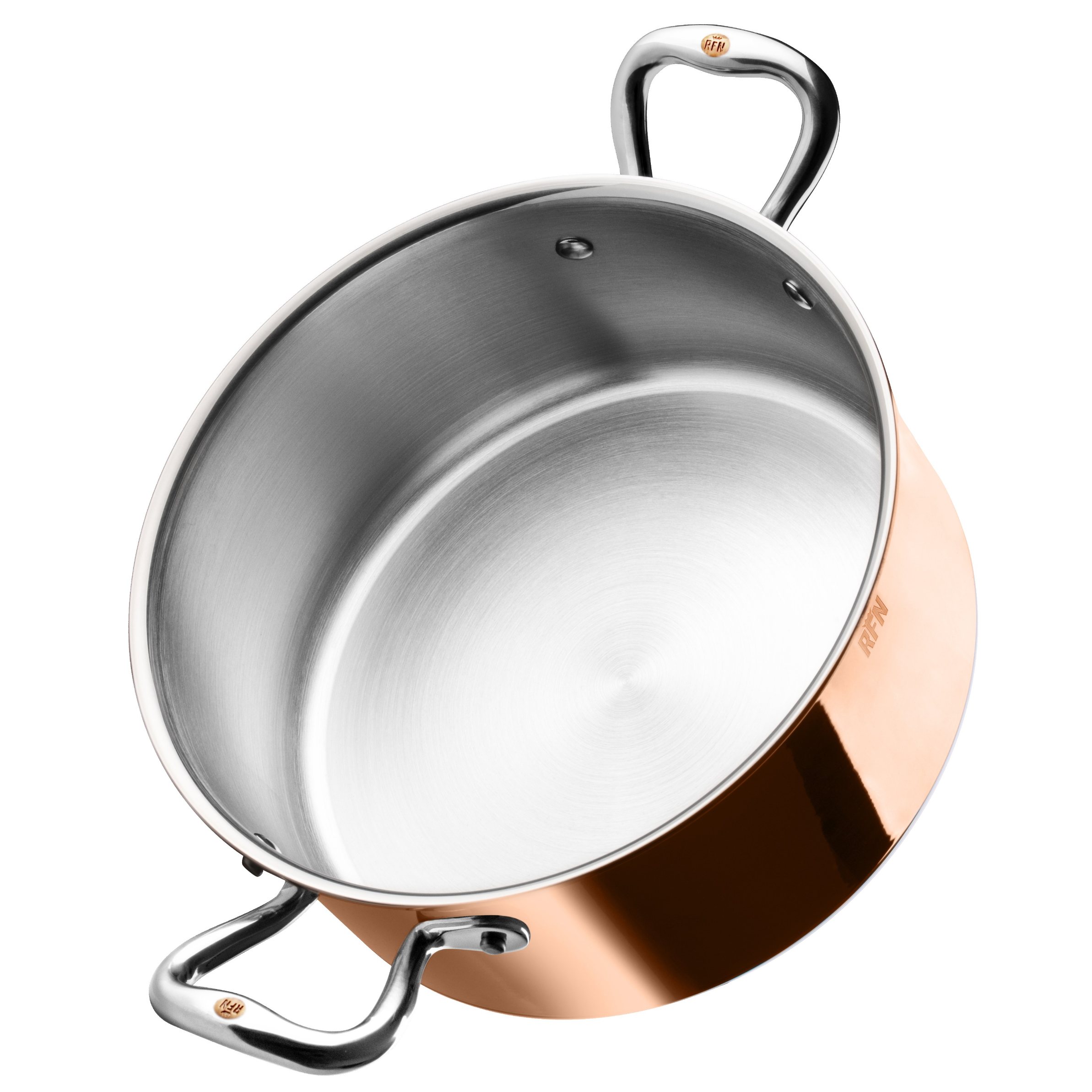 Bratentopf niedrig CON CLASSE 24 cm, Kupfer, Ruffoni