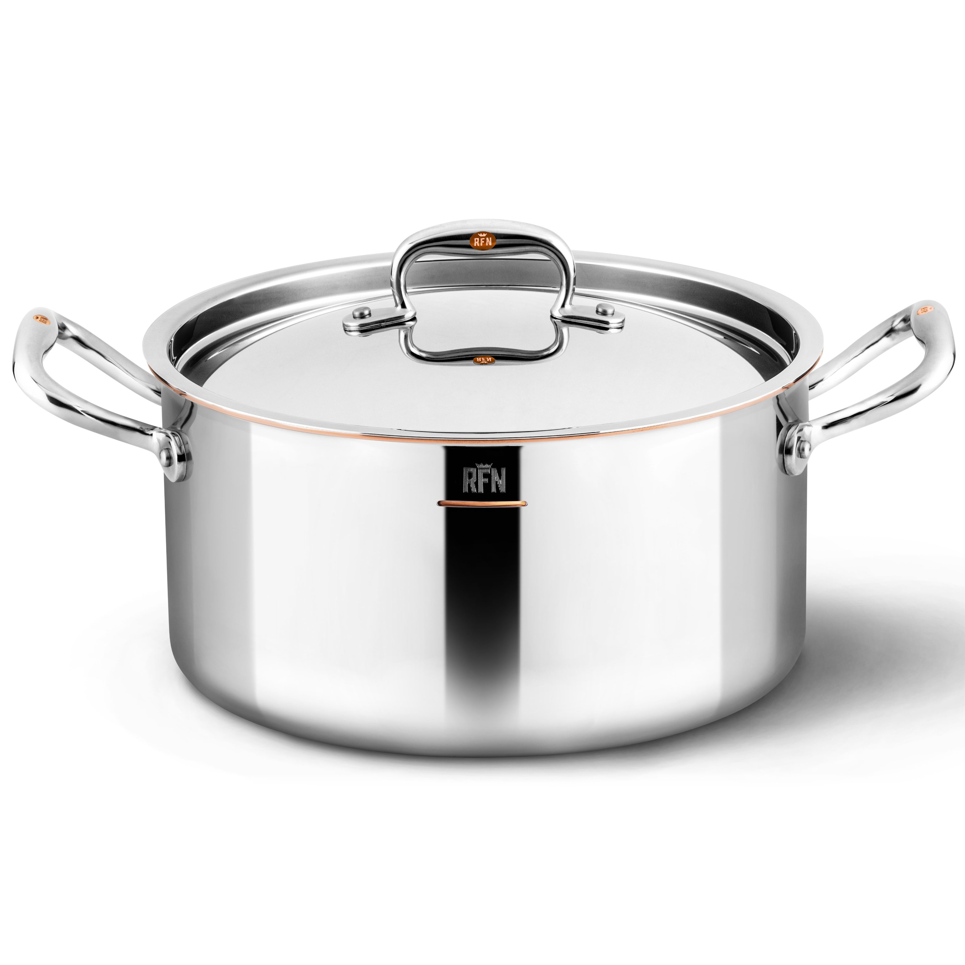Kochtopfset CON CUORE, 7-teilig, Silber, Kupfer, Ruffoni