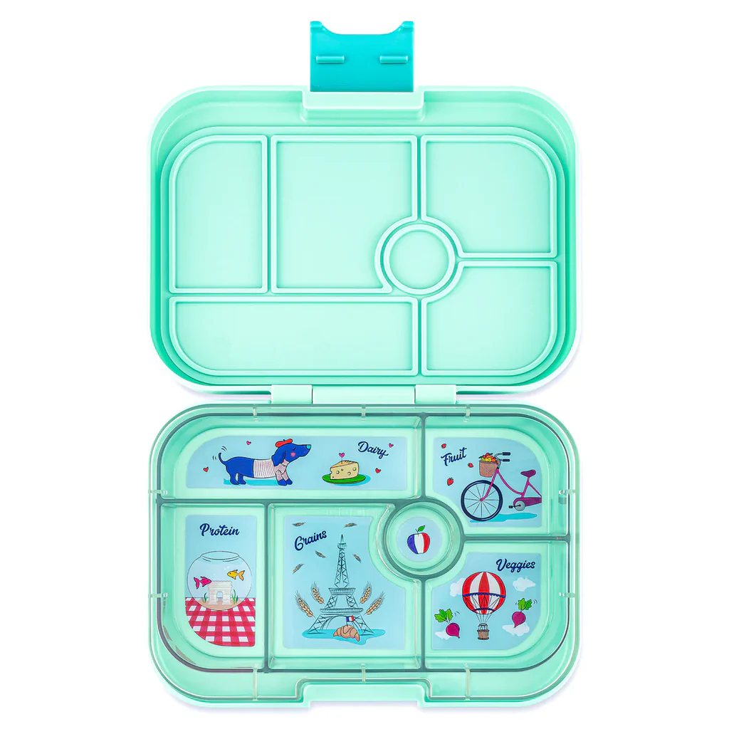 Lunchbox ORIGINAL 6 625 ml, Türkis / Paris, Kunststoff, Yumbox