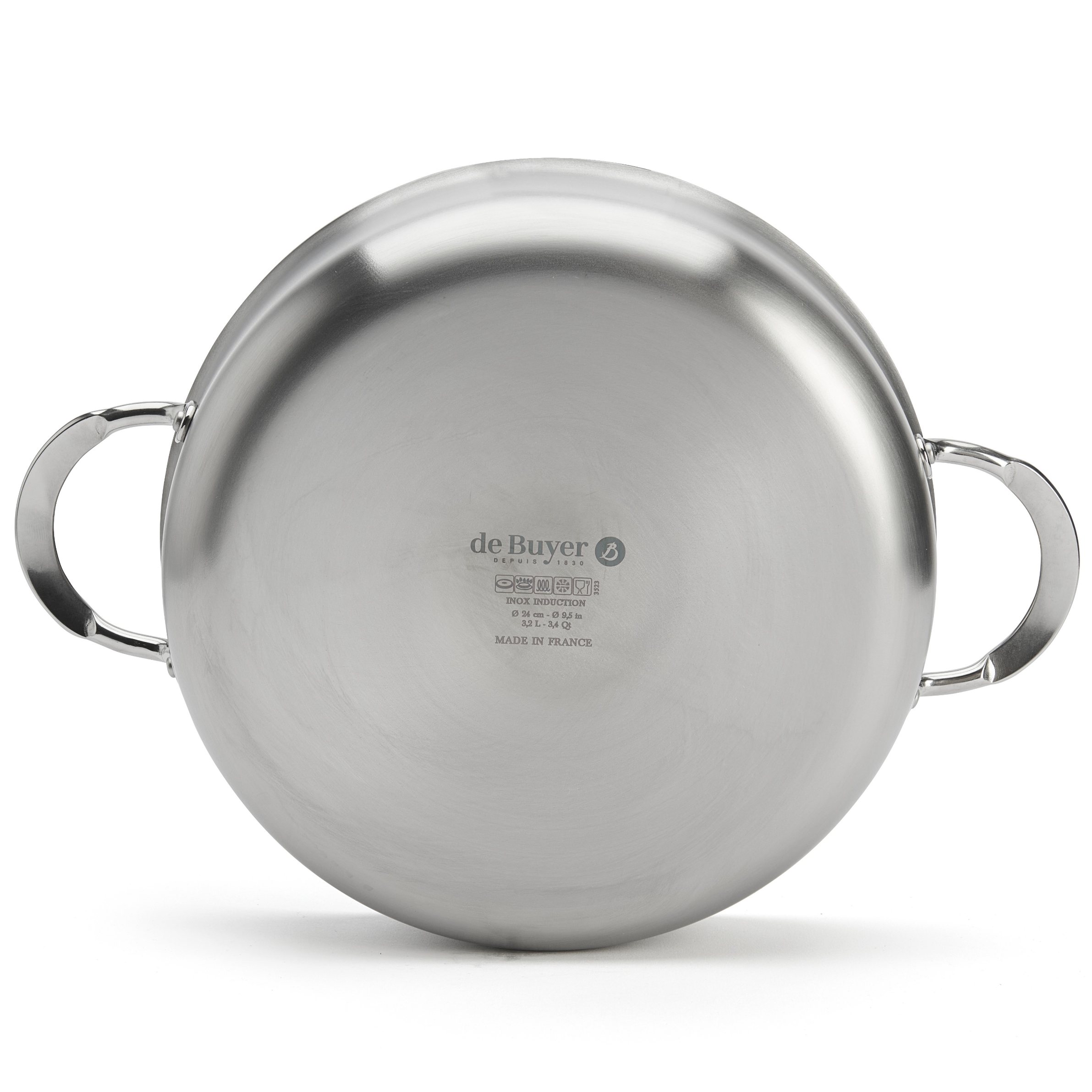 Bratentopf niedrig ALCHIMY 28 cm, silber, edelstahl, de Buyer