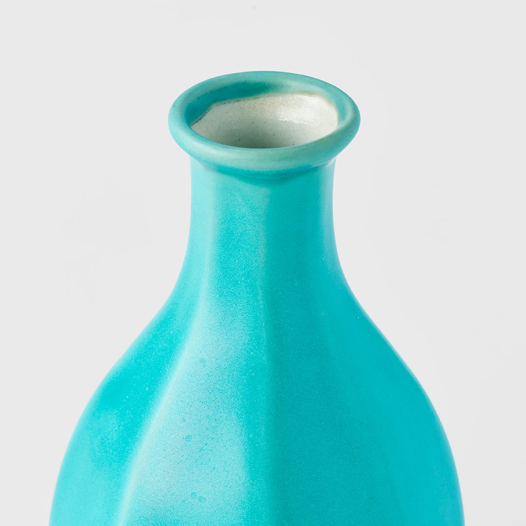 Sake Flasche AQUA, blau, keramik, MIJ