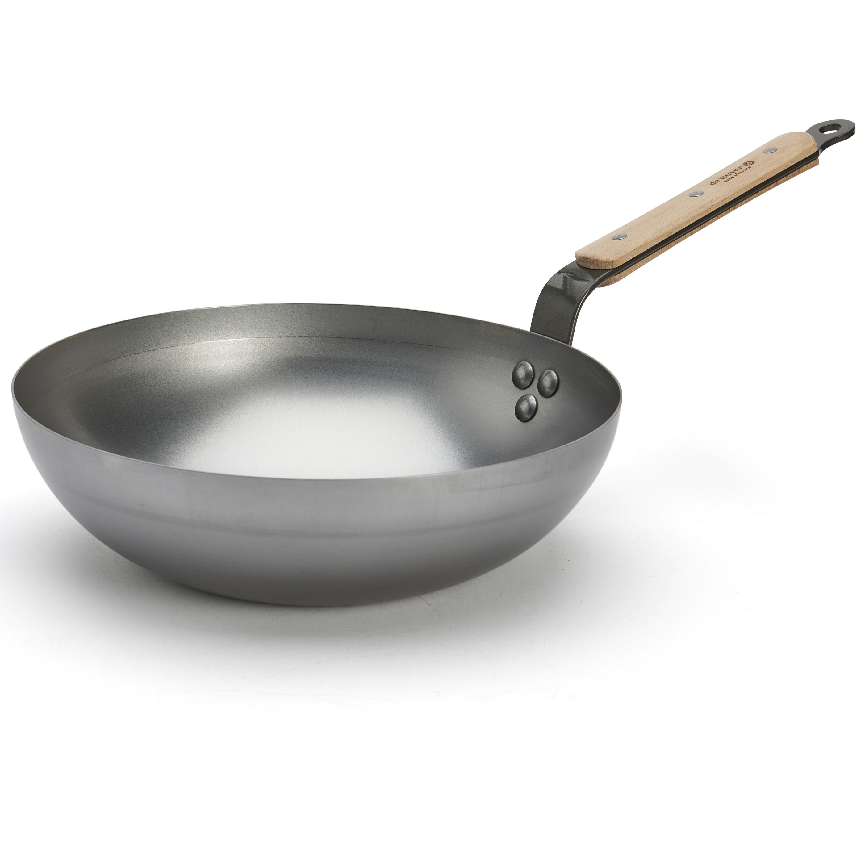 Wok MINERAL B BOIS 28 cm, silber, stahl, de Buyer