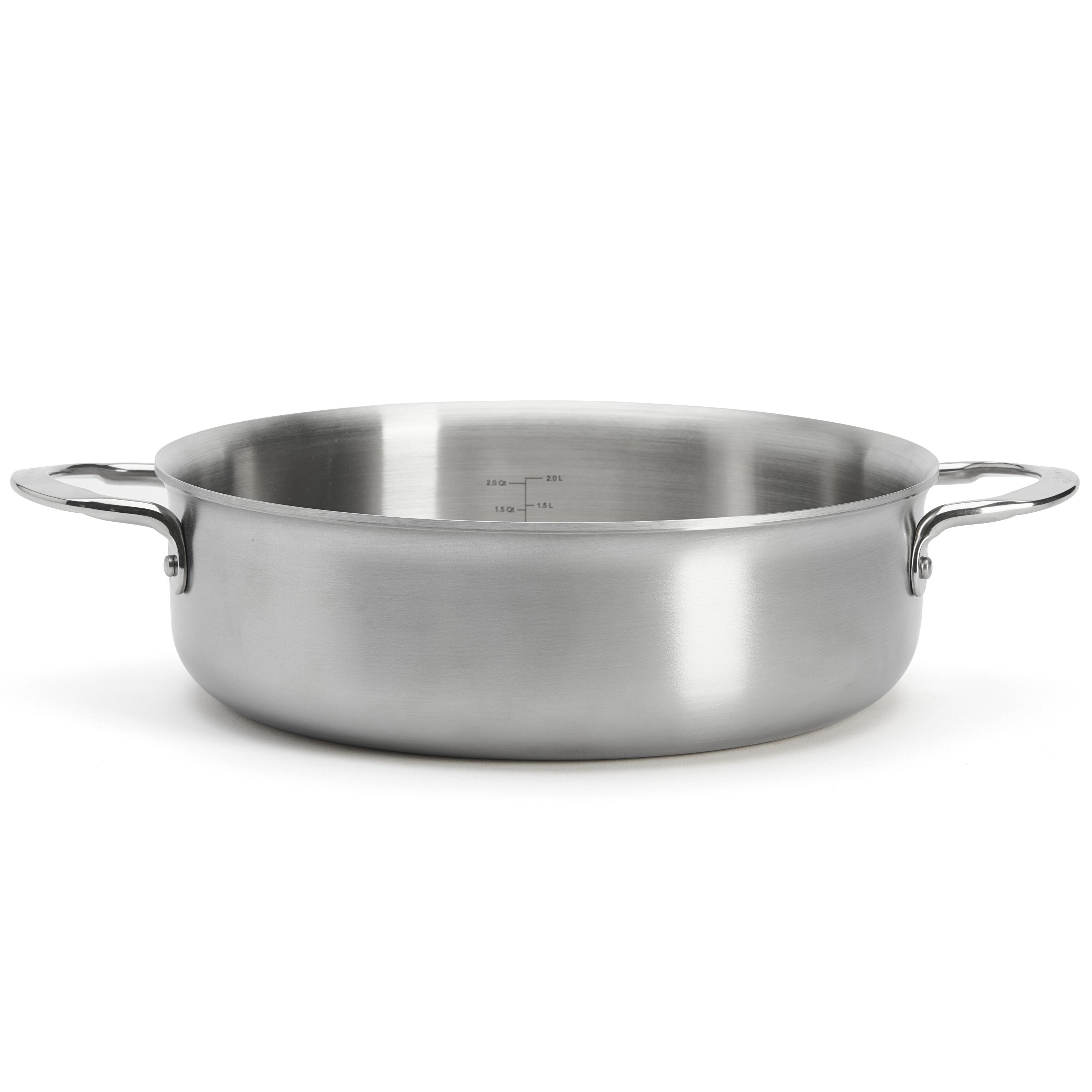 Bratentopf niedrig ALCHIMY 24 cm, silber, edelstahl, de Buyer