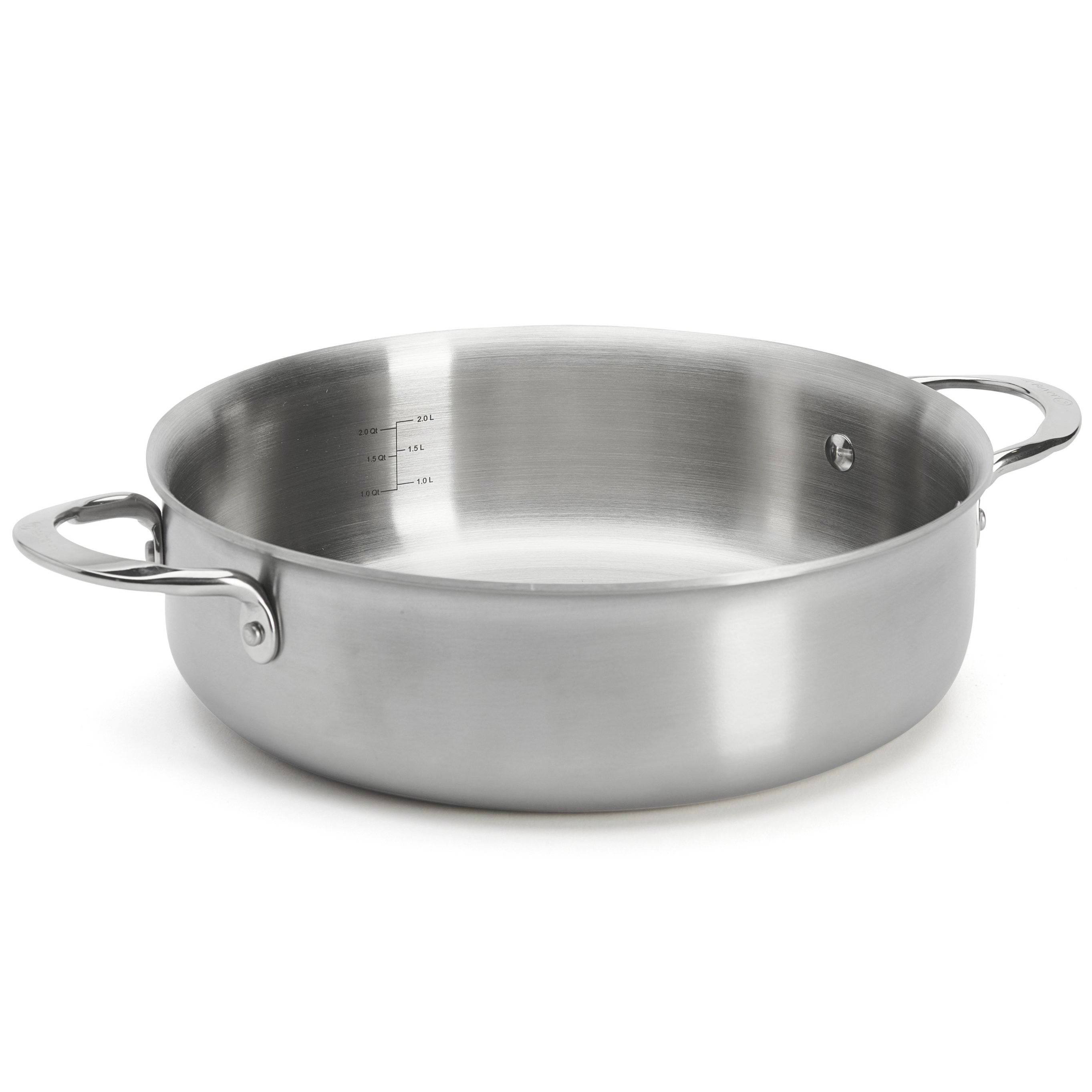 Bratentopf niedrig ALCHIMY 24 cm, silber, edelstahl, de Buyer