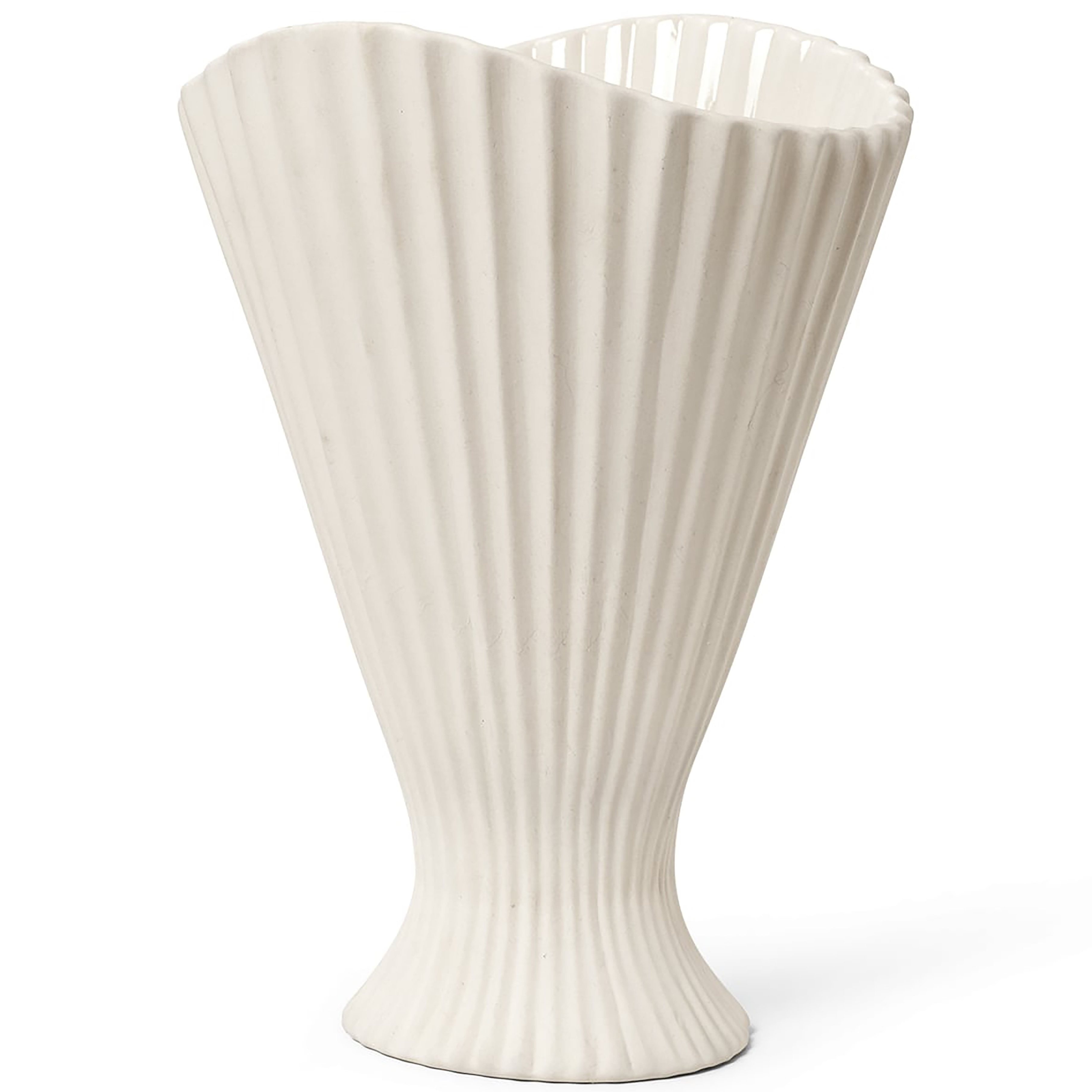 Vase BRUNNEN 30,5 cm, weiß, steingut, fest LIVING