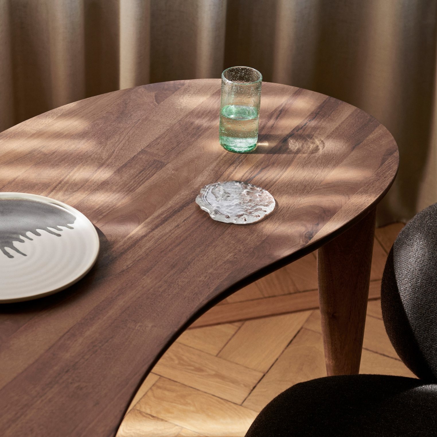 Untersetzer MOMENTO 11 cm, set à 2 st, klar, glas, fest LIVING