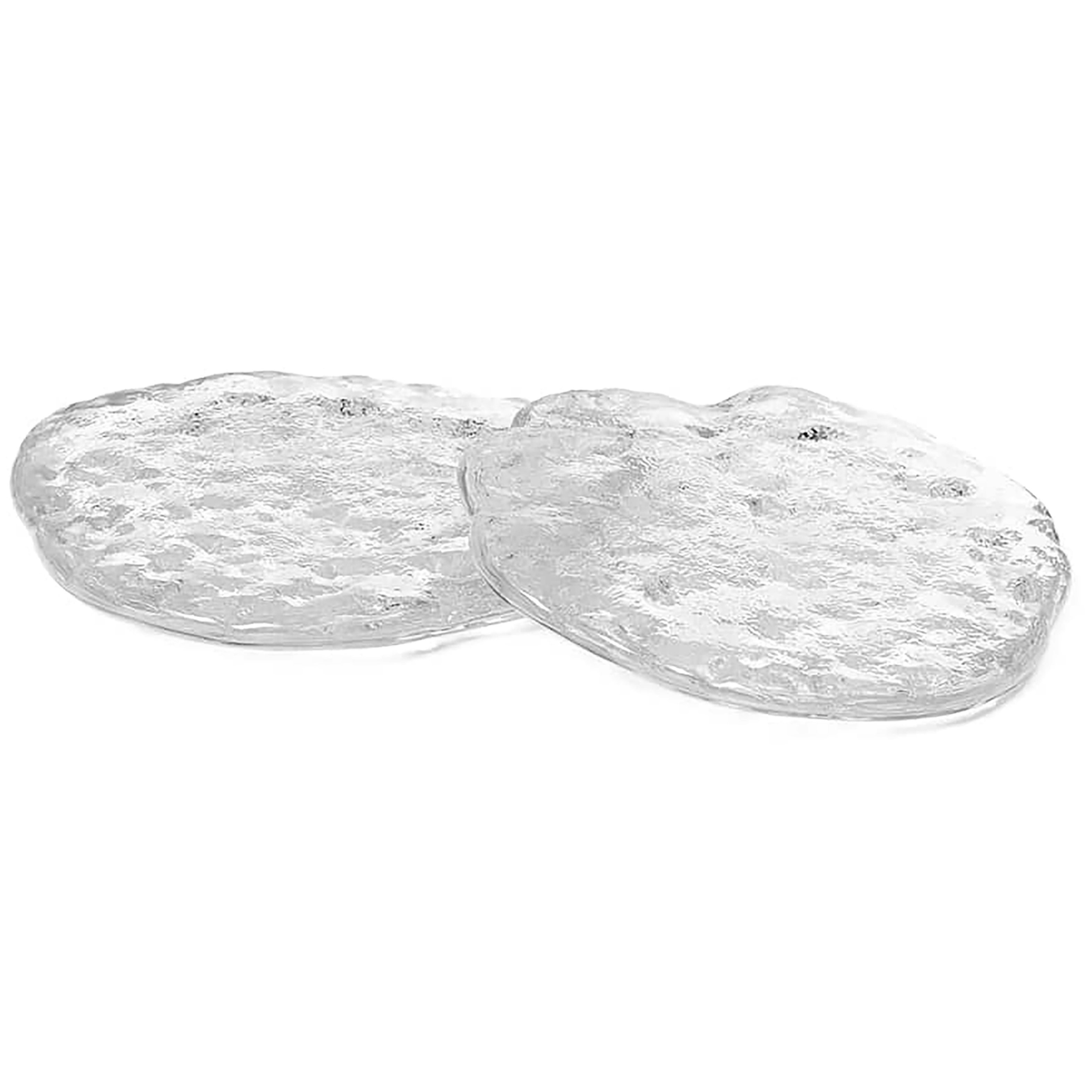 Untersetzer MOMENTO 11 cm, set à 2 st, klar, glas, fest LIVING