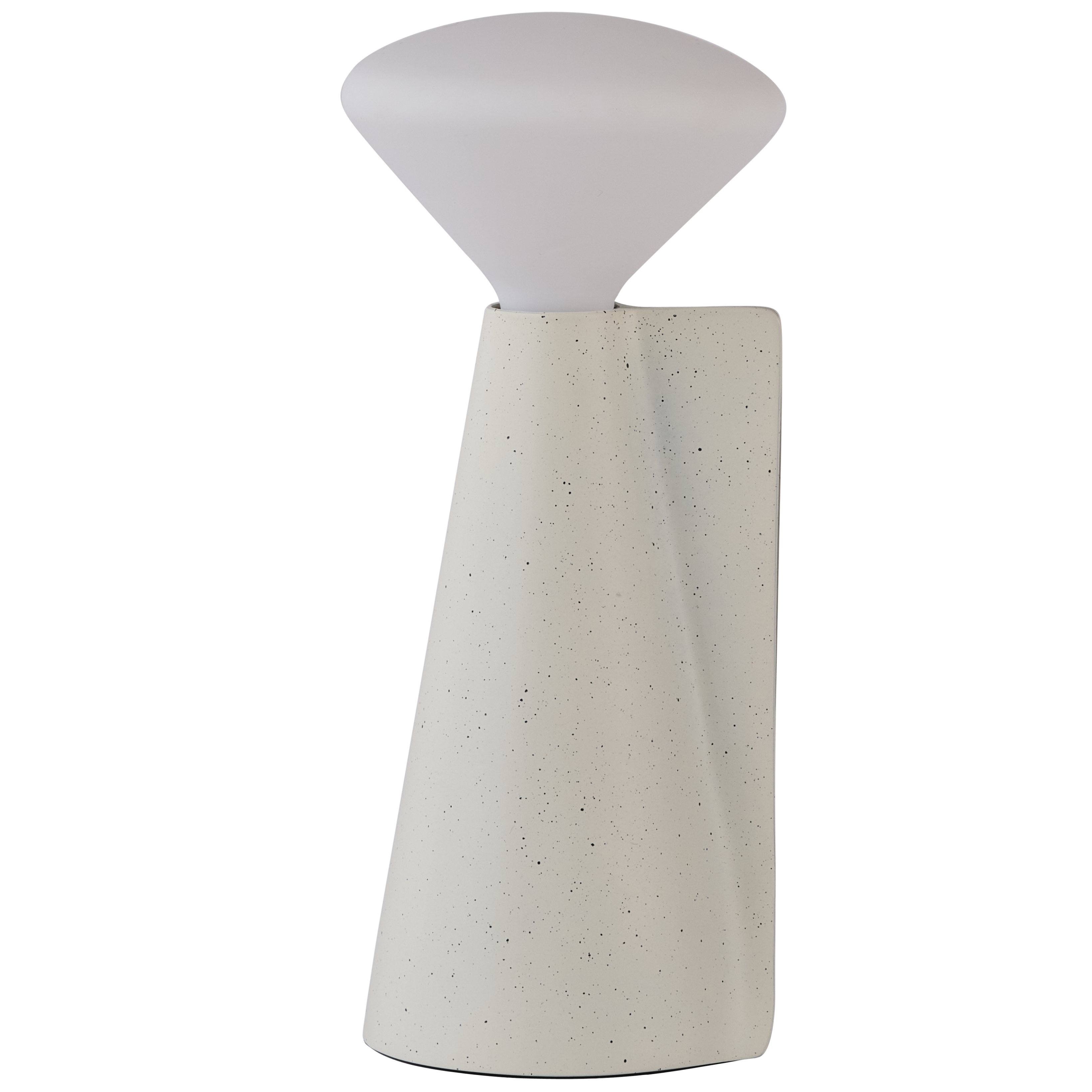 Tischlampe tragbar MANTLE 19 cm, weiß, edelstahl, Tala
