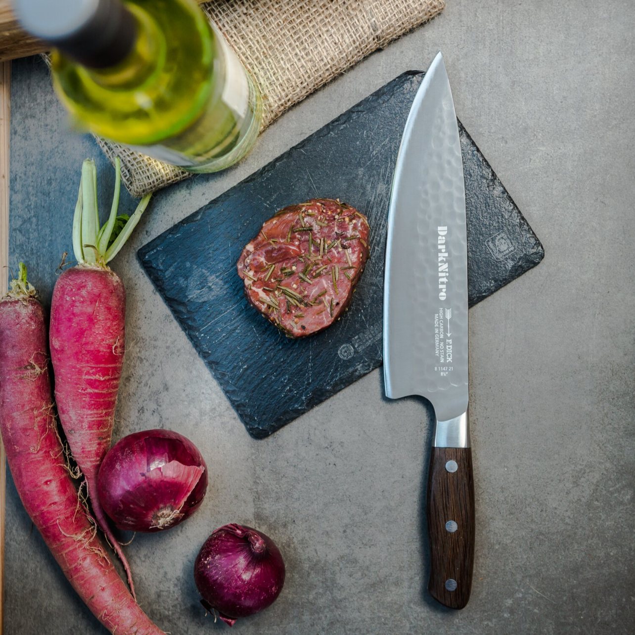 Chefmesser DARKNITRO 21 cm, braun, F.DICK