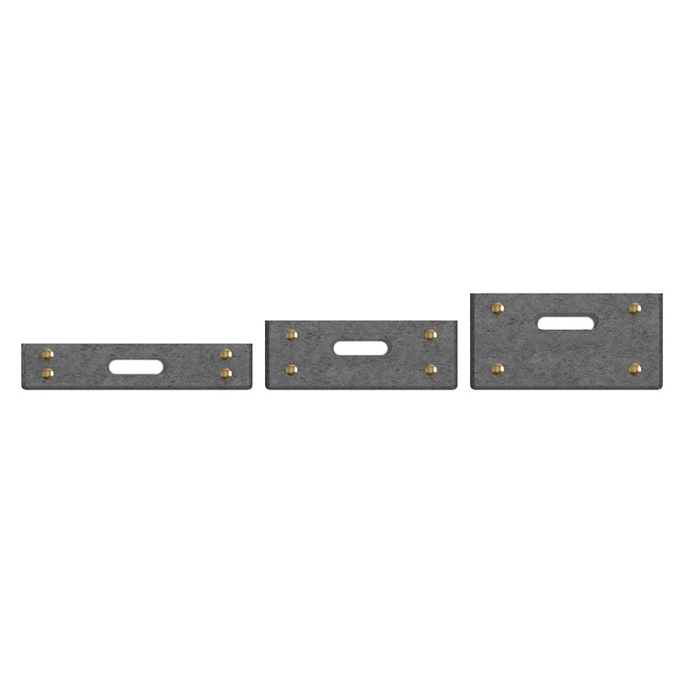Schreibtisch-Organizer TRAY, set à 3 st, dunkel grau, filz, Umage
