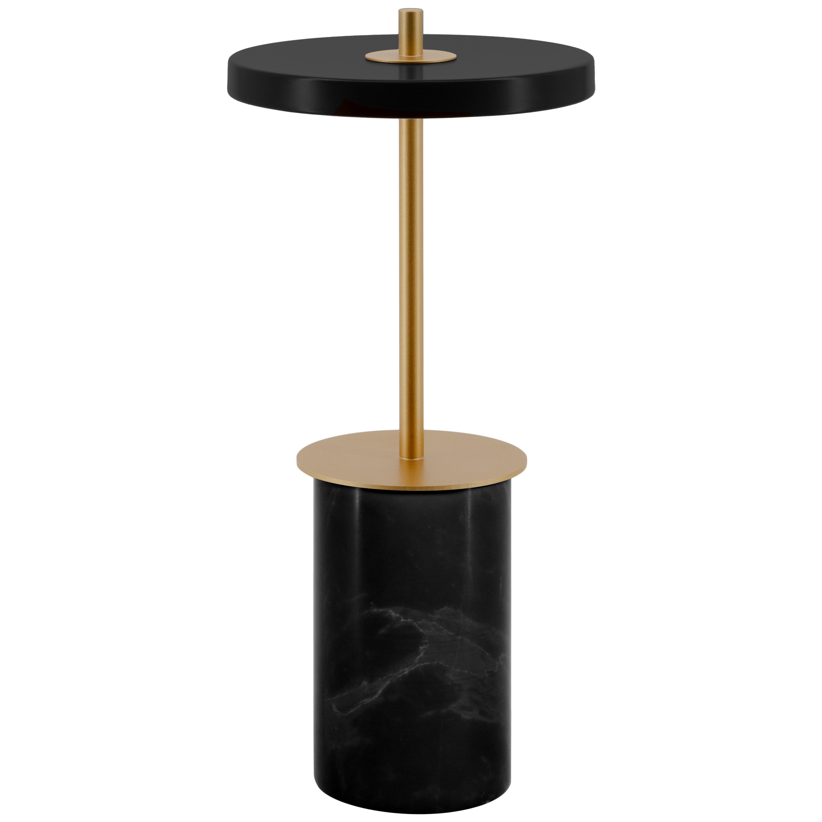 Tischlampe tragbar ASTERIA MOVE 25 cm, schwarz, marmor, Umage