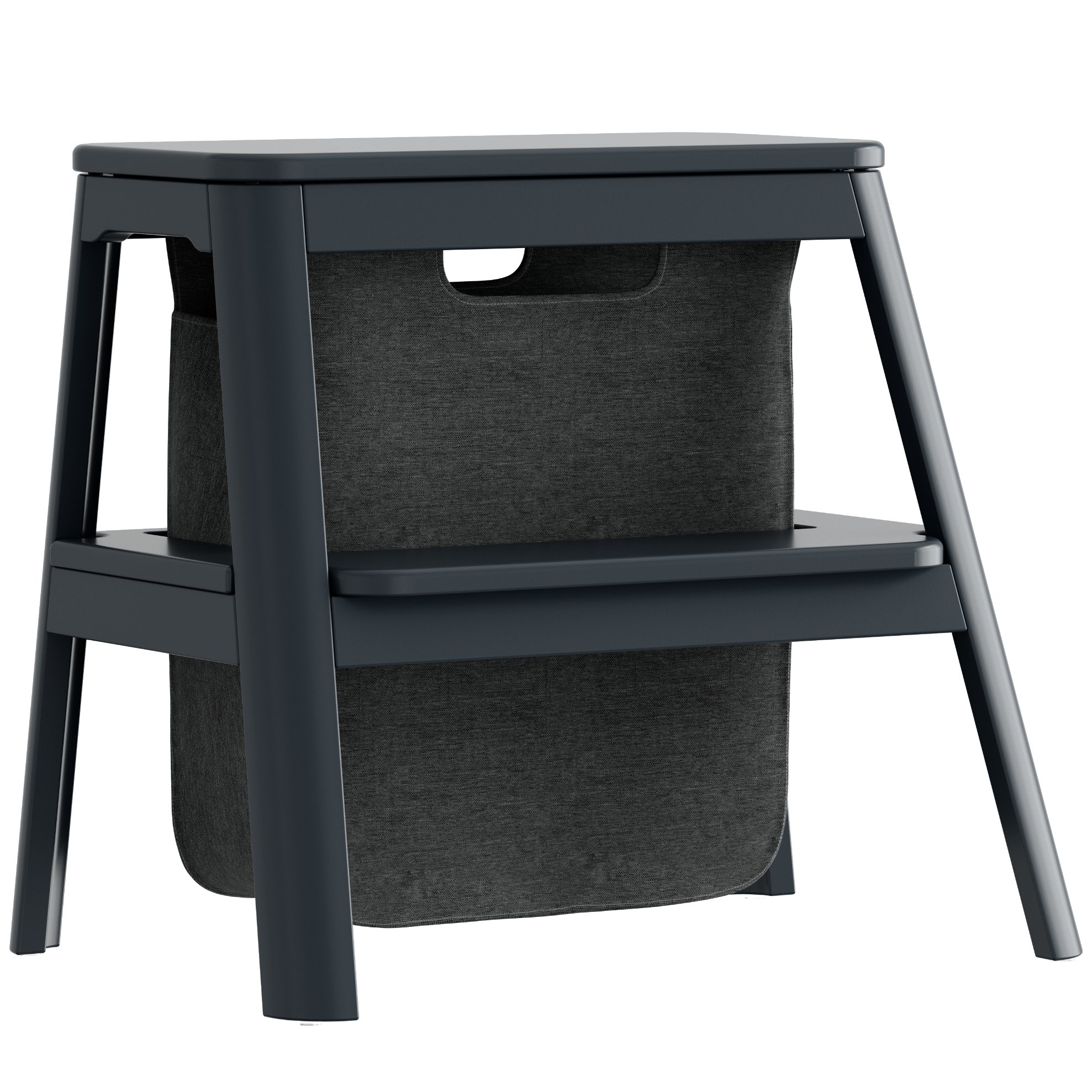 Tritthocker STEP IT UP 48 cm, grau, holz, Umage