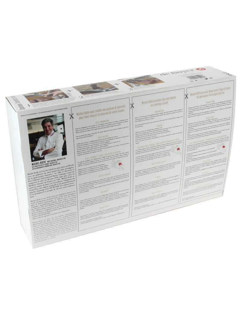 Steakpfanne MINERAL B 26 cm, mit Pfeffermühle und Küchenzange, de Buyer