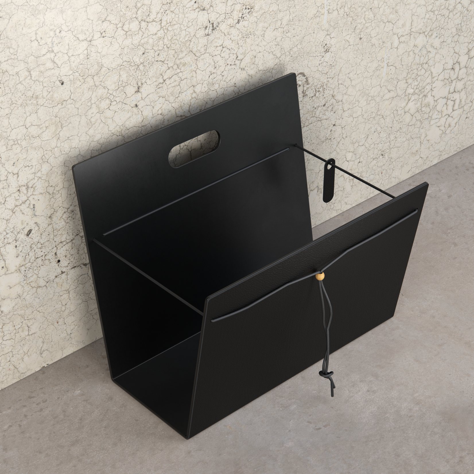 215918 2 stojan na casopisy hippo 38 x 31 cm cerna kuze lind dna
