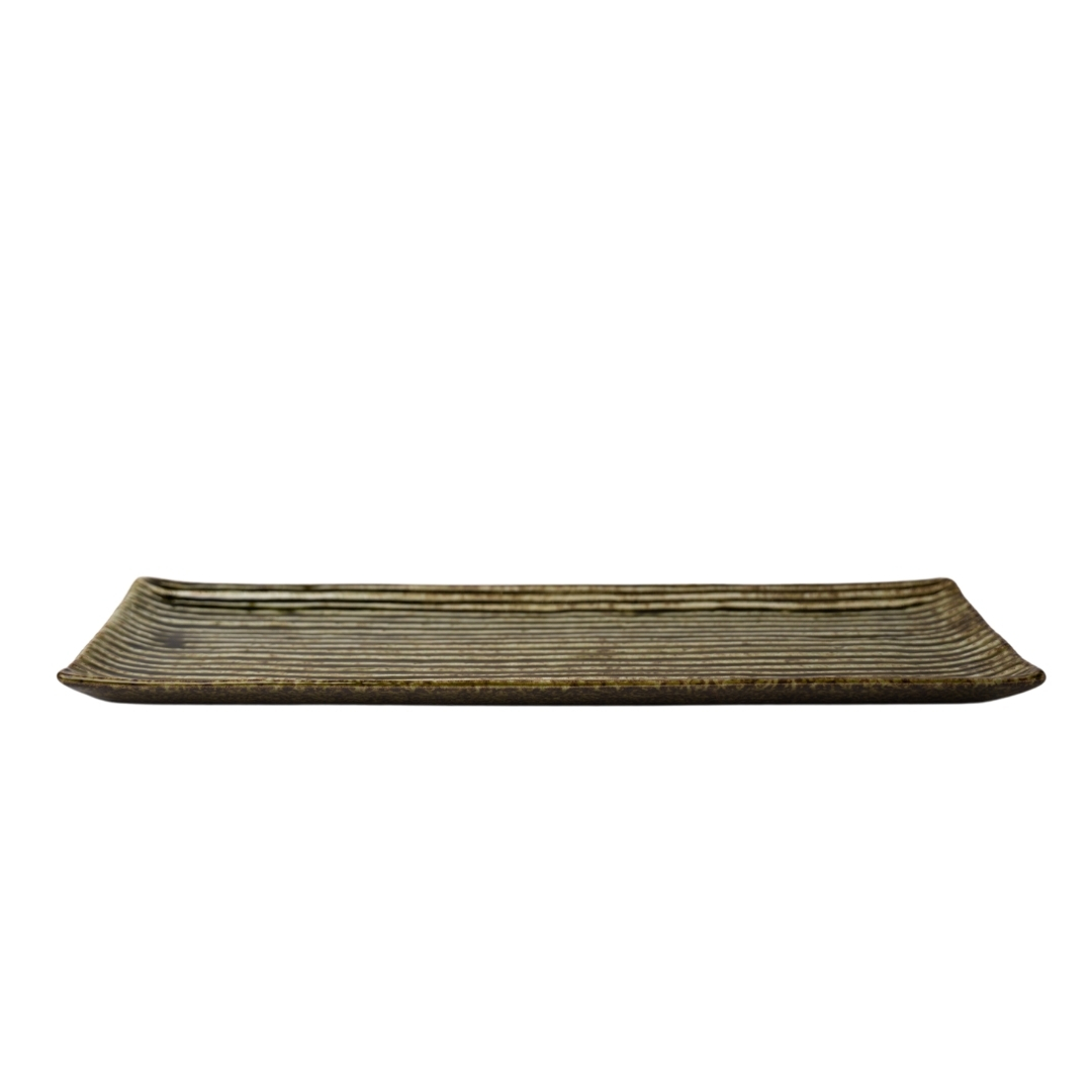 216596 1 servirovaci talir contour 33 x 10 5 cm zelena keramika mij