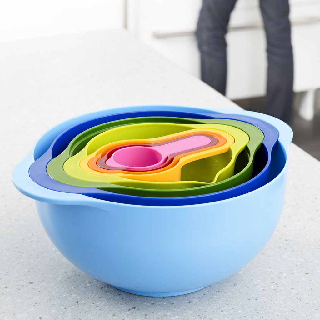 Küchenschüssel NEST DUO , St, mit Messlöffel, stapelbar, bunt, Joseph Joseph