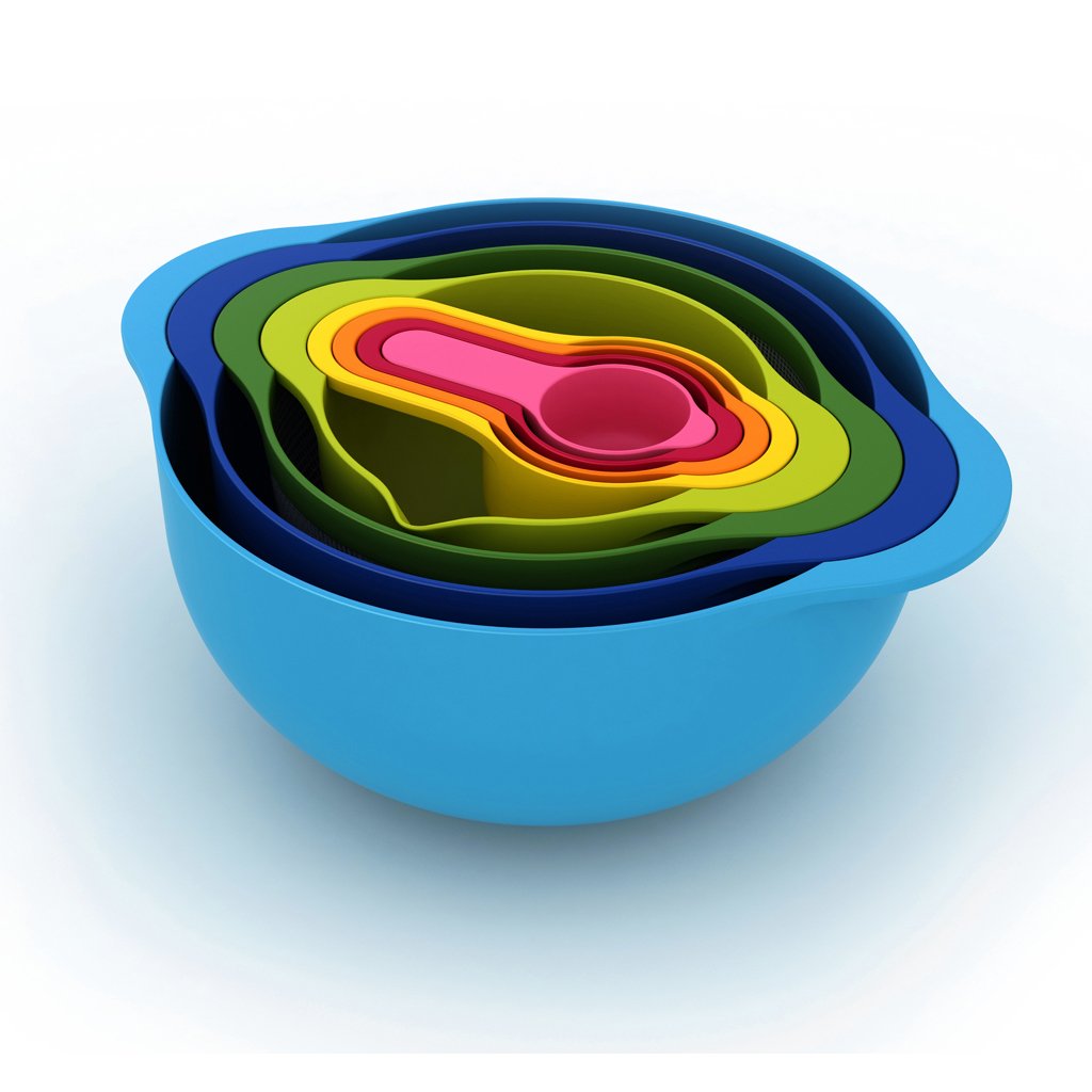 Küchenschüssel NEST DUO , St, mit Messlöffel, stapelbar, bunt, Joseph Joseph