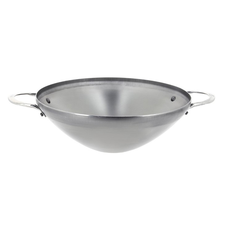 Wok MINERAL B 32 cm, 2 Griffe, Stahl, de Buyer