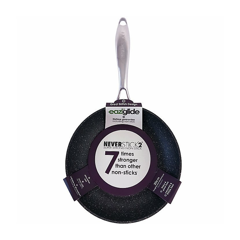 Antihaftpfanne NEVERSTICK2 20 cm, eloxiertes Aluminium, Eaziglide